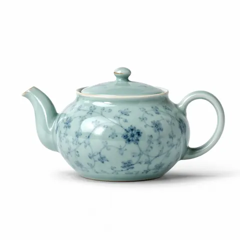 景德镇手绘青瓷小茶壶